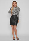 Vila Dagmar High Waist Faux Leather Mini Skirt, black