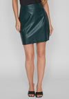 Vila Dagmar High Waist Faux Leather Mini Skirt, Ponderosa Pine