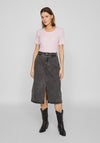 Vila Thessa Round Neck Striped Top, Pastel Lavender