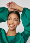 Vila Dorita Round Neck Blouse, Ultramarine Green