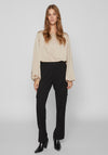 Vila Dorita Round Neck Blouse, Feather Grey