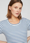 Vila Thessa Round Neck Striped Top, Coronet Blue