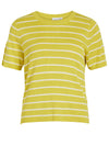 Vila Fulina Round Neck Striped Sweater, Yellow