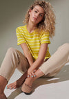 Vila Fulina Round Neck Striped Sweater, Yellow
