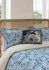 V&A Ornamental Bloom Duvet Set, Blue