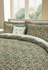 V&A Blossom Harmony Cotton Duvet Cover Set, Green Multi