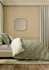 V&A Blossom Harmony Cotton Duvet Cover Set, Green Multi