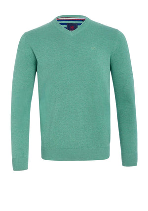 Andre Valencia V Neck Sweater, Green