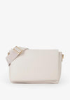 Valentino Foxy Flap Over Debossed Crossbody Bag, Cream