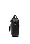 Valentino Marnier Pebbled Laptop Bag, Nero
