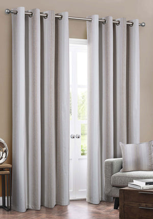 EA Design Vega Stripe Blackout Curtains, Natural
