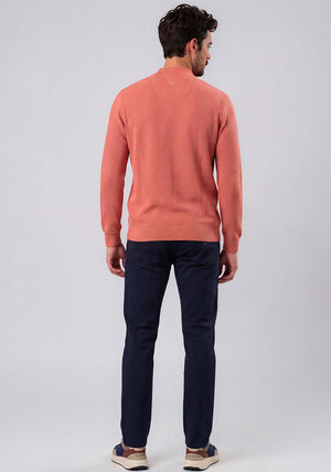 Andre Venice Quarter Zip Sweater, Burnt Orange