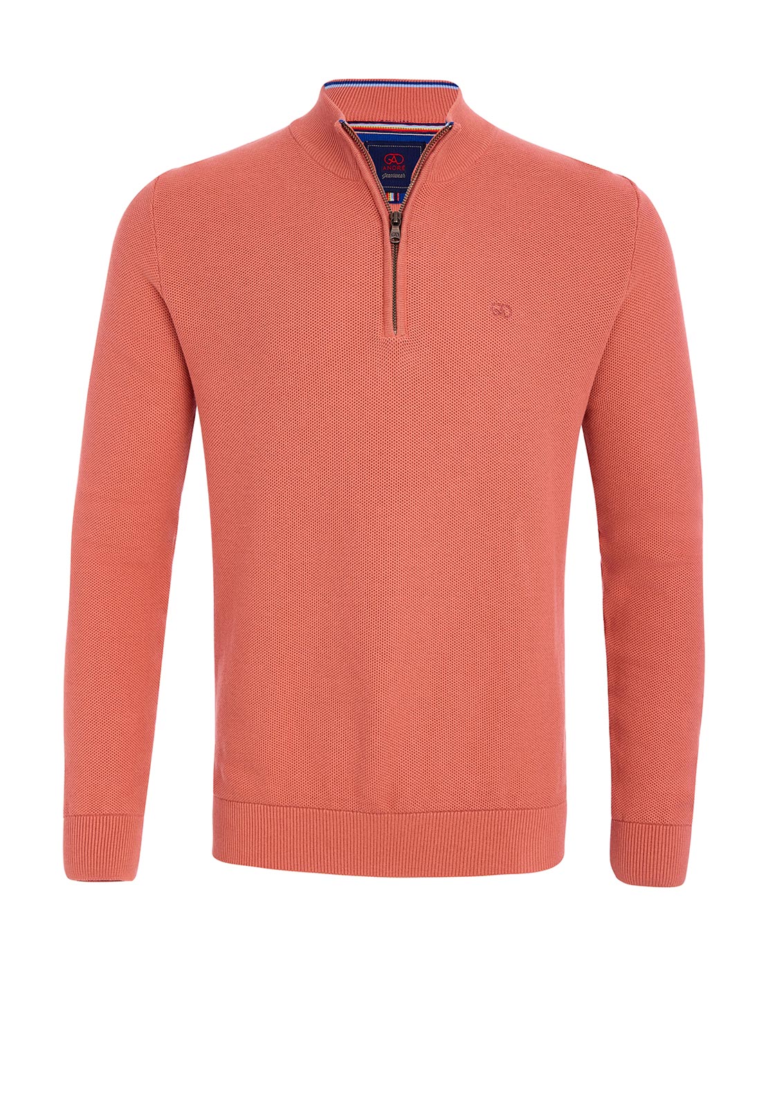 Andre Venice Quarter Zip Sweater, Burnt Orange