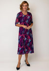 Via Veneto Mamy Printed Dress and Jacket Co-Ord, Pink