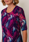 Via Veneto Mamy Printed Dress and Jacket Co-Ord, Pink