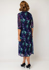 Via Veneto Mamy Printed Dress and Jacket Co-Ord, Purple
