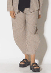 My Soul Stripe Crincle Barrel Trousers, Sand