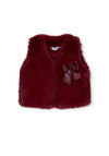 A Dee Mini Girl Anna Faux Fur Gilet, Wine