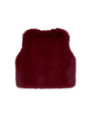 A Dee Mini Girl Anna Faux Fur Gilet, Wine