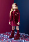 A Dee Mini Girl Anna Faux Fur Gilet, Wine