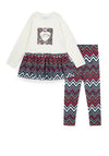 A Dee Mini Girl Crissy Top and Legging Set, White