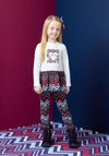 A Dee Mini Girl Crissy Top and Legging Set, White