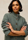 White Stuff Margot Round Neckline Cardigan, Green