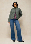 White Stuff Margot Round Neckline Cardigan, Green