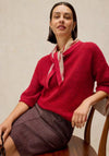 White Stuff Kate Knitted Round Neck T-Shirt, Red
