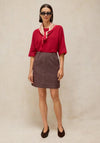 White Stuff Kate Knitted Round Neck T-Shirt, Red