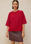 White Stuff Kate Knitted Round Neck T-Shirt, Red