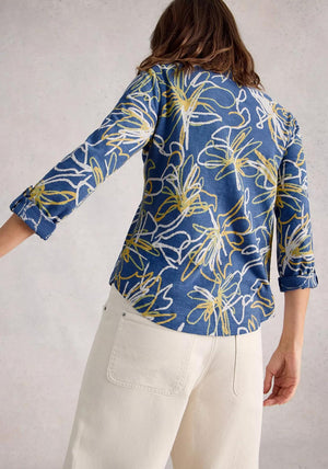 White Stuff Annie Collared Blouse, Blue