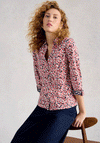 White Stuff Annie Patterned Jersey Shirt, Pink