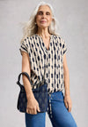 White Stuff Nicole Linen V-Neck T-Shirt, Beige