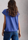 White Stuff Nicole Notch Neck Top, Blue