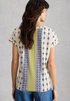White Stuff Nelly Notch Neck Short Sleeve, Off-White