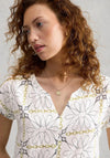 White Stuff Nelly Notch Neck T-Shirt, White