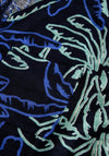 White Stuff Iris Linen Leaf Print T-Shirt, Navy