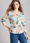 White Stuff Annie Patterned Jersey Shirt, Ivory Multi