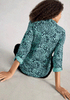 White Stuff Annie Patterned Jersey Shirt, Blue