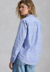 White Stuff Sophie Grid Embroidered Shirt, Blue