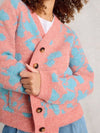 White Stuff Jenny Floral Cardigan, Coral