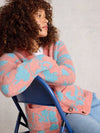 White Stuff Jenny Floral Cardigan, Coral