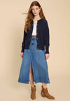 White Stuff Lulu Crew Neck Knit Cardigan, Navy