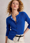 White Stuff Lulu Crew Neck Knit Cardigan, Blue