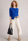 White Stuff Lulu Crew Neck Knit Cardigan, Blue