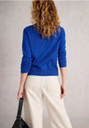 White Stuff Lulu Crew Neck Knit Cardigan, Blue