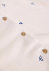 Yest Lulu Embroidered Print Crew Neck Cardigan, Cream