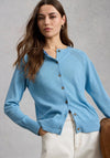 White Stuff Button Up Front Cardigan, Blue