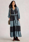 White Stuff Clementine V-Neck Maxi Dress, Blue Multi
